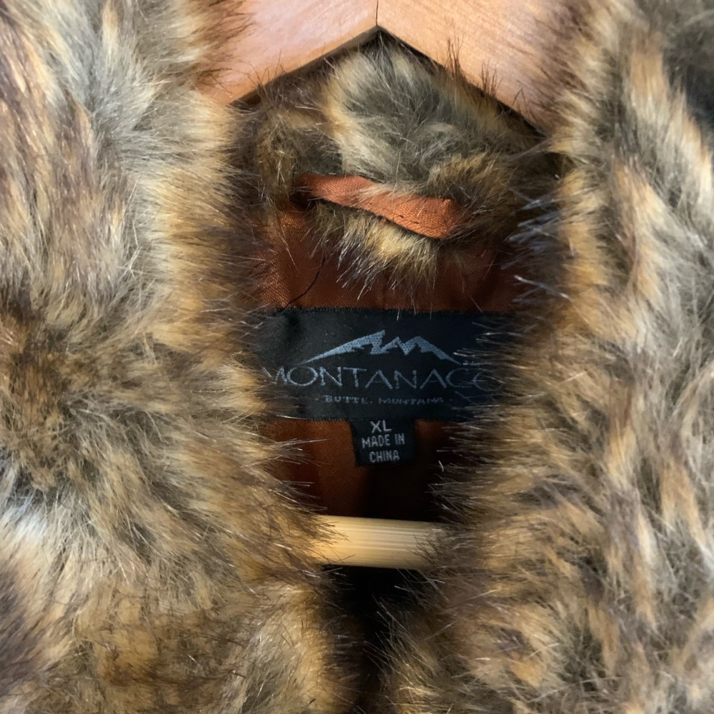 Faux fur wool vest